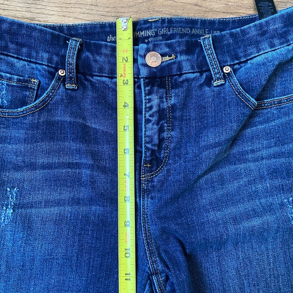 Chicos So Slimming Girlfriend Ankle Size 0 or 4 Embroidered Jeans Pants Womens - Picture 11 of 11